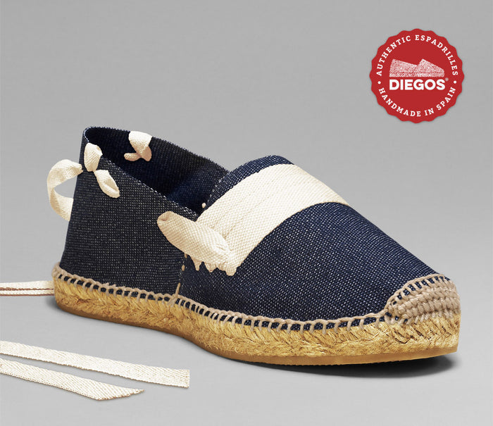 Denim basque espadrilles