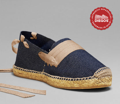 Denim basque espadrilles