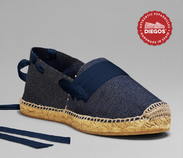 Denim basque espadrilles