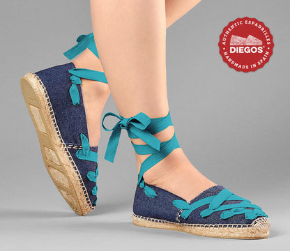 Denim Pamplona espadrilles