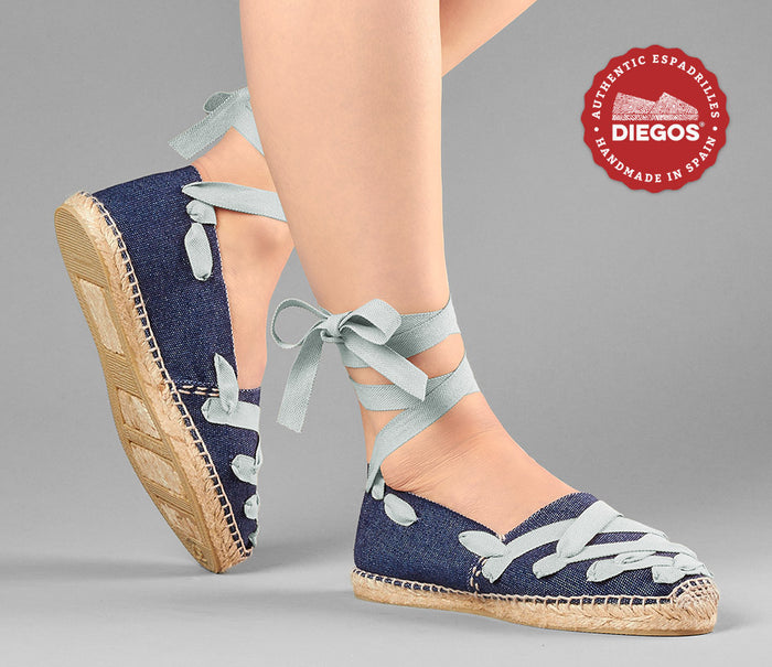 Denim Pamplona espadrilles