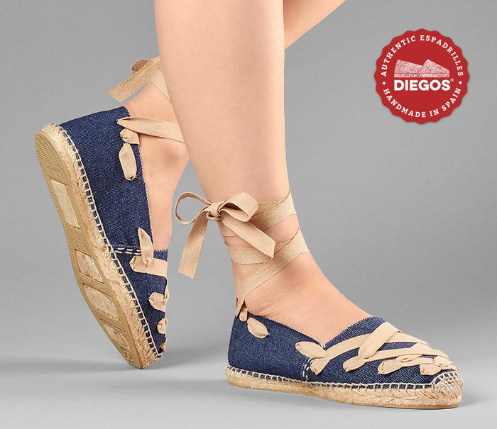 Denim Pamplona espadrilles