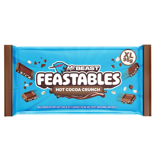 Feastables XL Hot Cocoa Crunch Candy Bars - 12 Count
