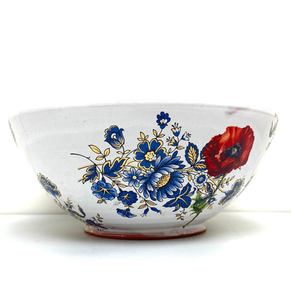 Floral serving bowl