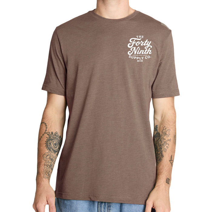 Forty Ninth Script Brown Heather T-Shirt