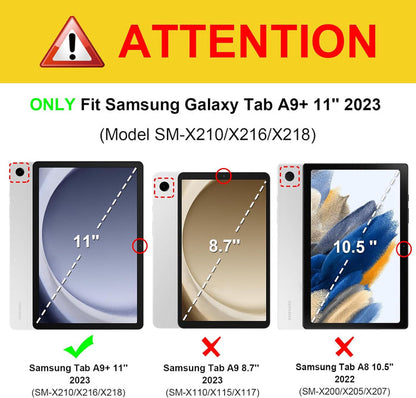 Galaxy Tab A9 Plus/A9+ 11-Inch 2023 Multiple Angle Portfolio Business Cover with Pocket | Fintie