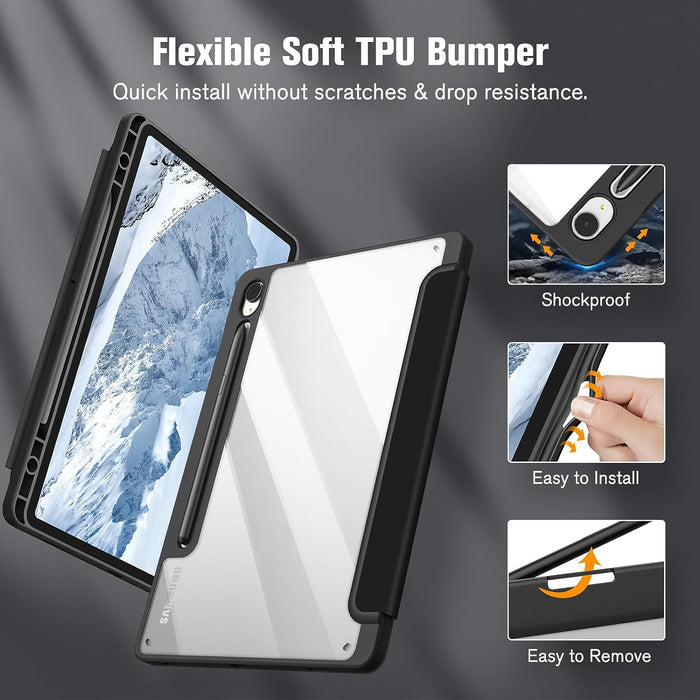 Galaxy Tab S10 Lite 2025/ Tab S10 FE/Tab S9 FE 10.9"/Tab S9 11" Hybrid Slim Case w/ Pencil Holder | Fintie