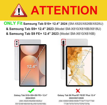 Galaxy Tab S10+/ Tab S9+ / Tab S9 FE+ 12.4-inch Soft Silicone Case | Fintie