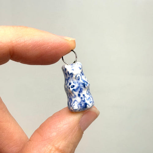 Gummy bear porcelain charms