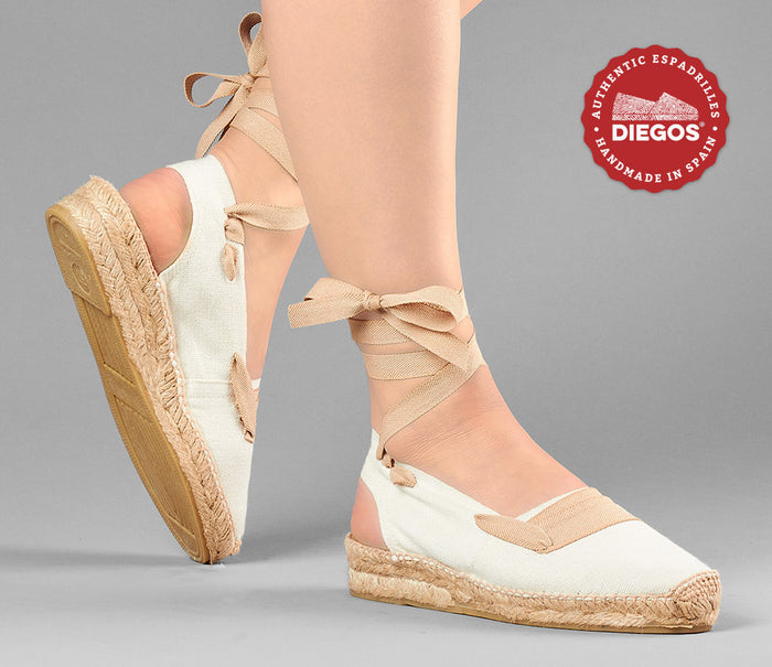 Ivory basque Catalina espadrille