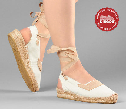 Ivory basque Catalina espadrille