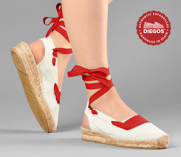 Ivory basque Catalina espadrille