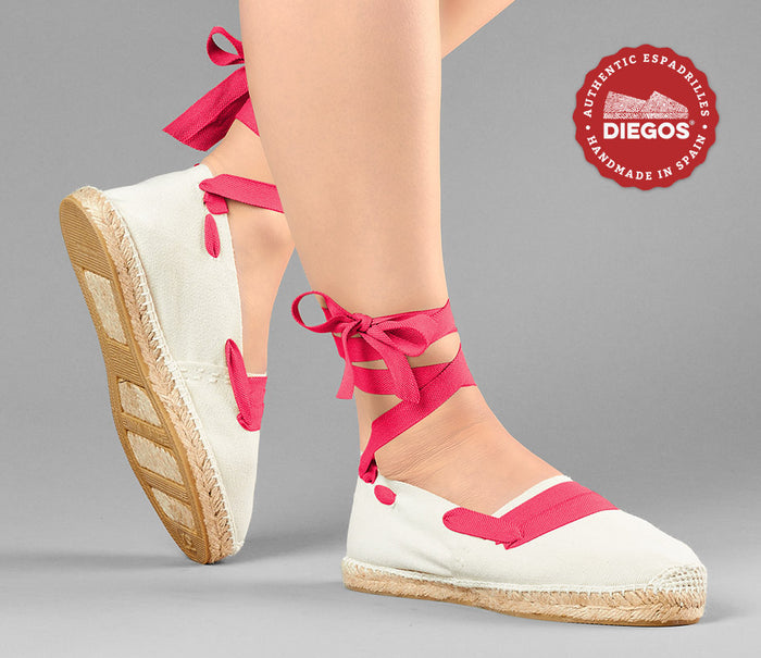 Ivory basque espadrilles