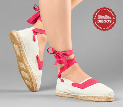 Ivory basque espadrilles