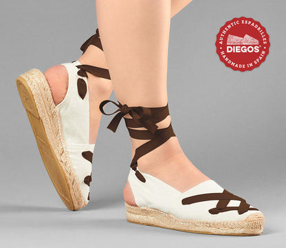 Ivory classic laces Catalina espadrille