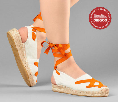 Ivory classic laces Catalina espadrille