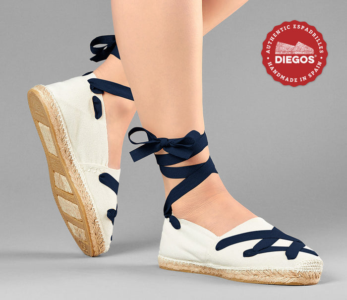 Ivory classic laces espadrilles