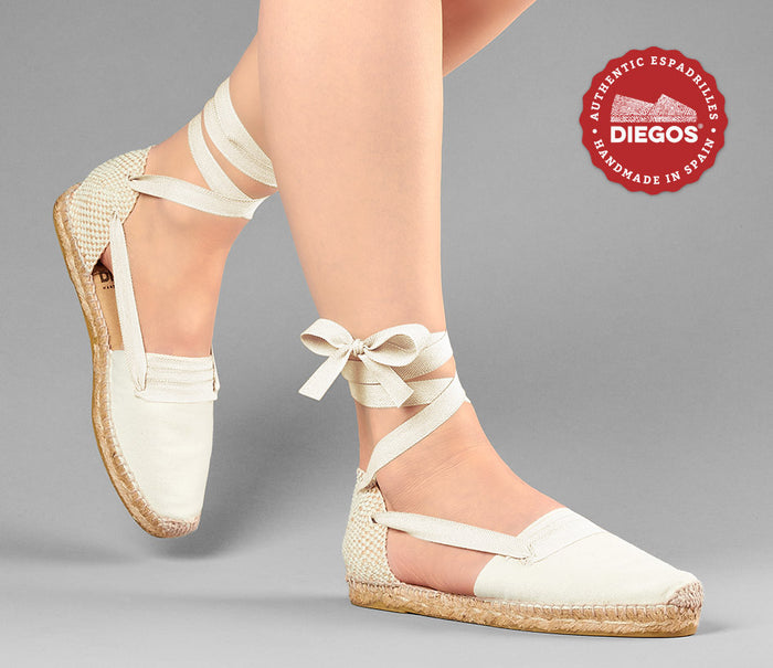 Ivory flat Lola Basque espadrilles