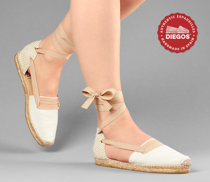 Ivory flat Lola Basque espadrilles