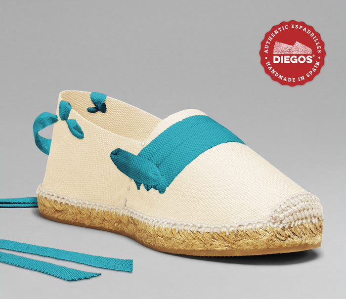 Ivory white basque espadrilles