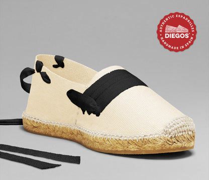 Ivory white basque espadrilles