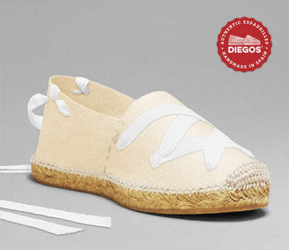 Ivory white classic espadrilles
