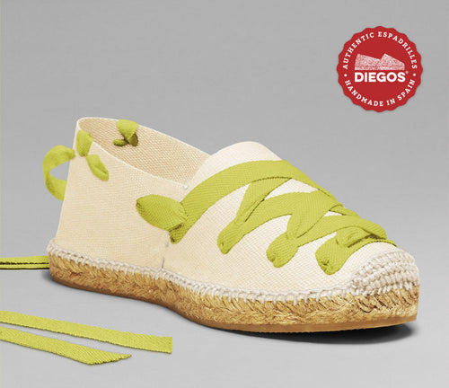 Ivory white pamplona espadrilles