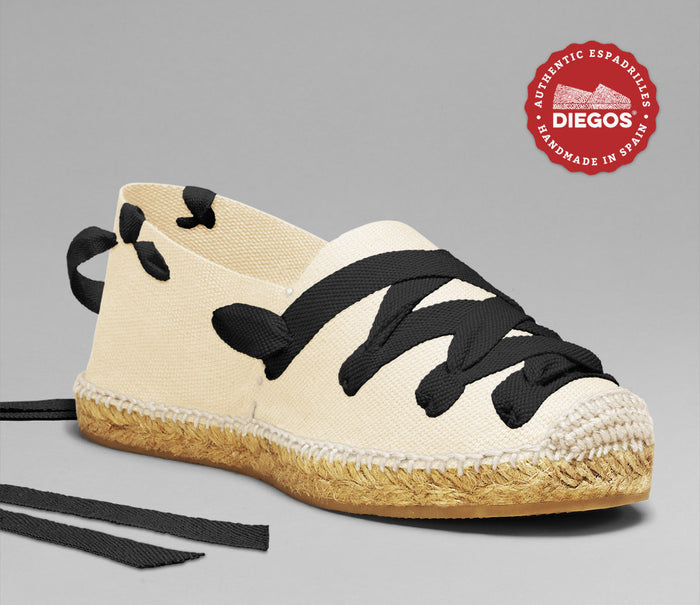 Ivory white pamplona espadrilles