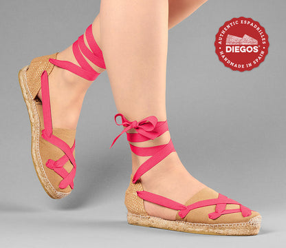 Jute flat Lola classic laces espadrilles
