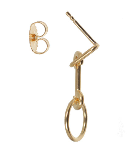 Knight Earring, Matte Gold