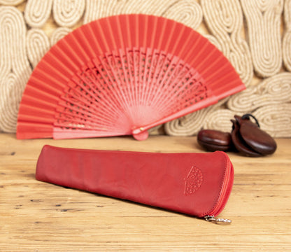 Leather fan case