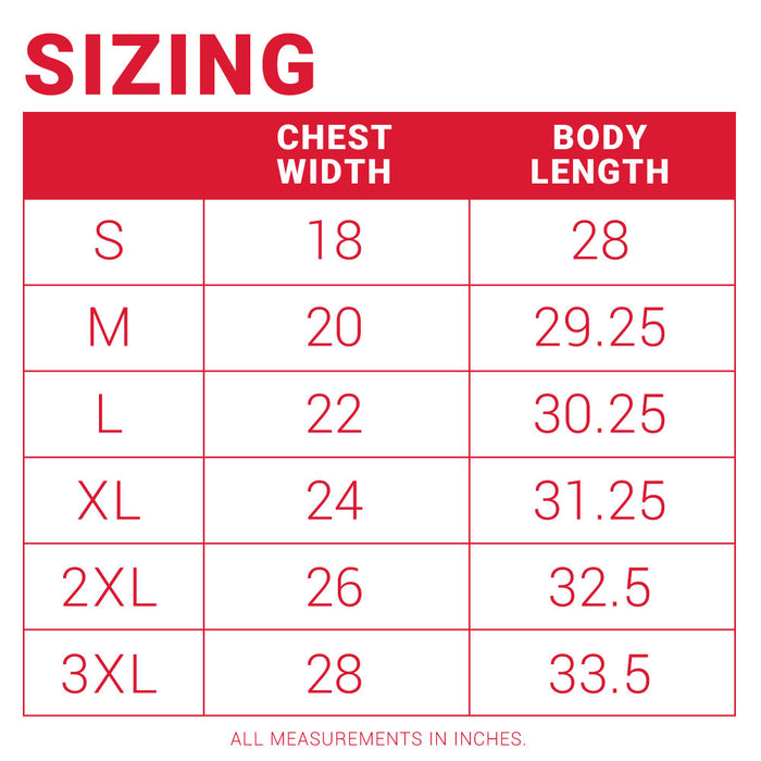 Little Debbie University LDU Sizing Chart