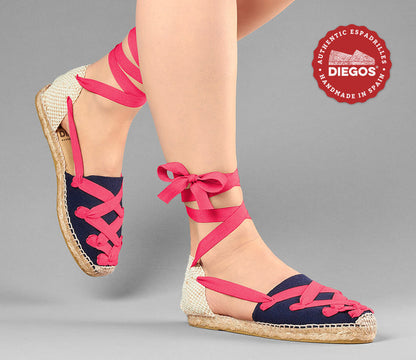 Navy blue flat Lola Pamplona espadrilles