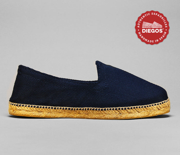 navy herringbone