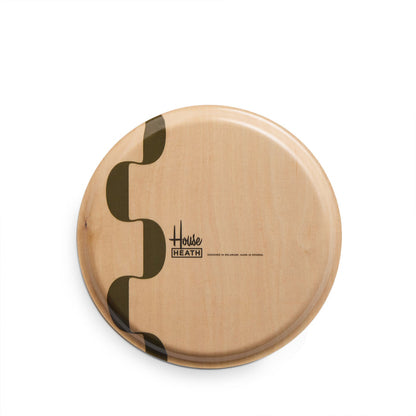 Parentheses Pattern Round Tray in Pesto