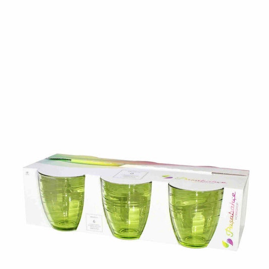 Pasabahce 3 Piece 280ml Mexico Water Glasses Set - Green