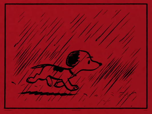 Peanuts Snoopy in Rain Poster
