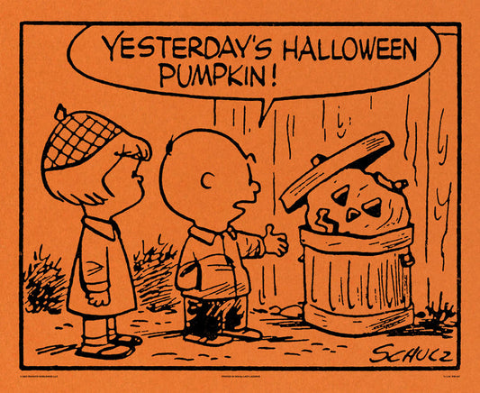 Peanuts Yesterday's Halloween Pumpkin Poster