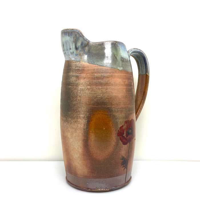 Pitcher with poppies