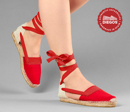 Red flat Lola Basque espadrilles