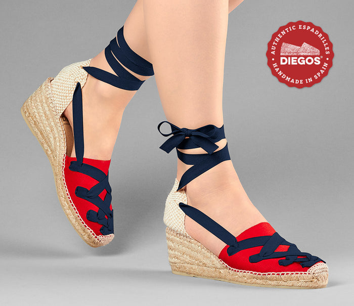 Red Lola high wedge Pamplona espadrilles