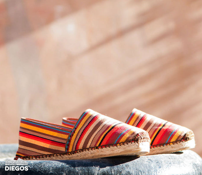 Red stripes espadrilles