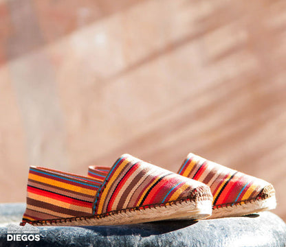 Red stripes espadrilles