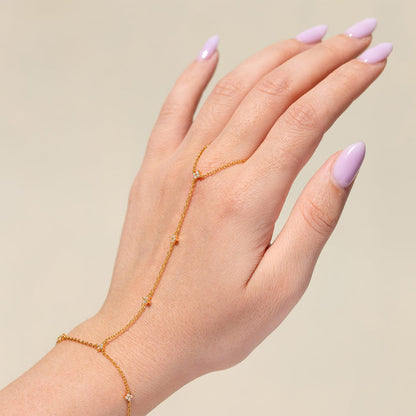 Shimmer Blossom Hand Chain