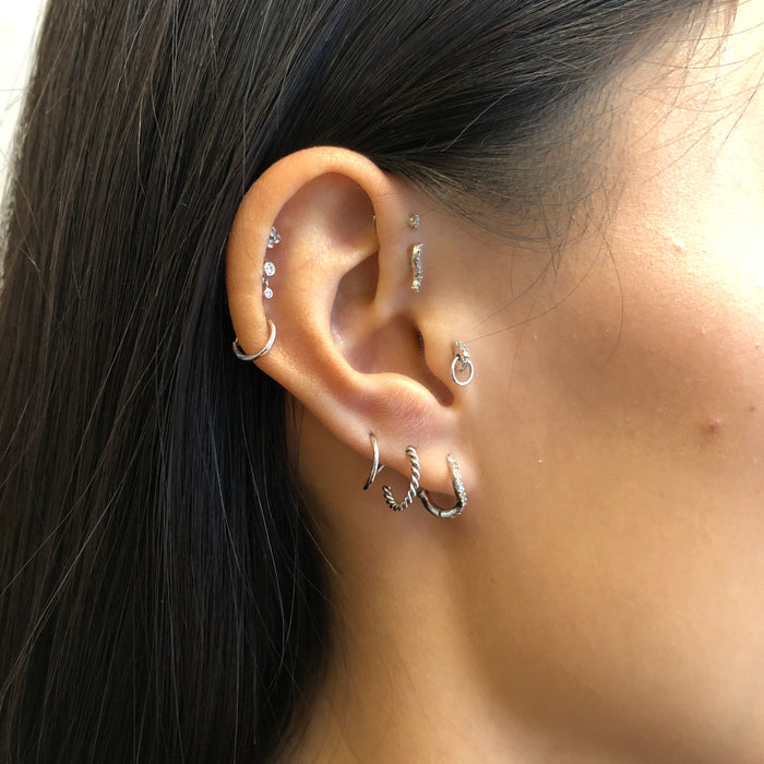 Sofia Twirl Earring, Silver