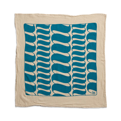 Tea Towels in Turmeric and Cerulean (Set of 2)