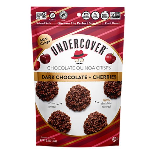 Undercover Quinoa Dark Chocolate and Cherry Snacks - 12 Count
