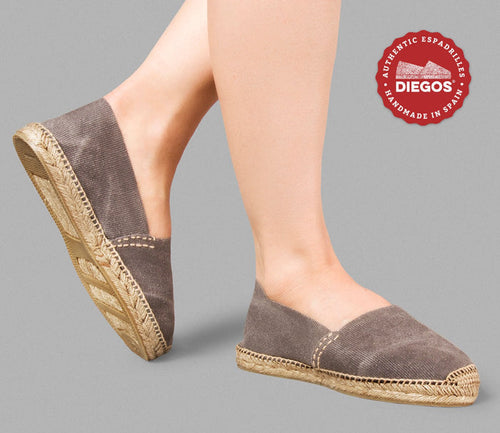 washed graphite espadrilles