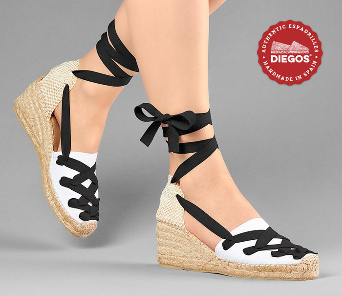 White Lola high wedge Pamplona espadrilles