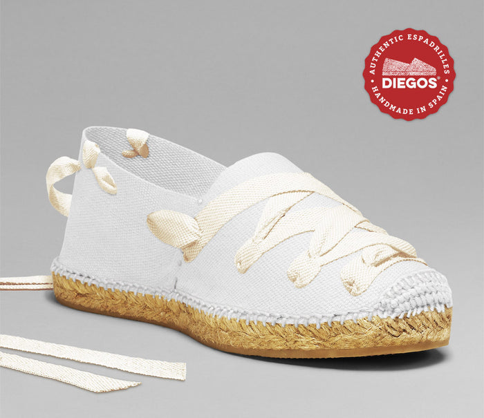 white pamplona espadrilles